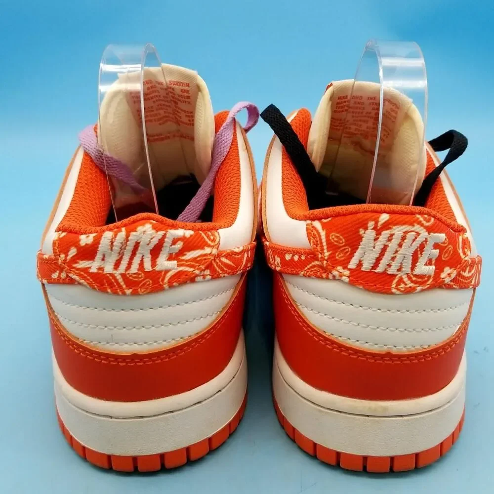 Nike Dunk Low Paisley Pack Orange Sneakers - Size 8
